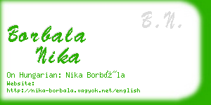 borbala nika business card